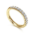 Gabriel & Co. AN6072Y44JJ 14K Yellow Gold 11 Stone French Pavé Diamond Wedding Band