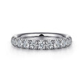 Gabriel & Co. AN6073PT4JJ Platinum 11 Stone French Pavé Diamond Wedding Band