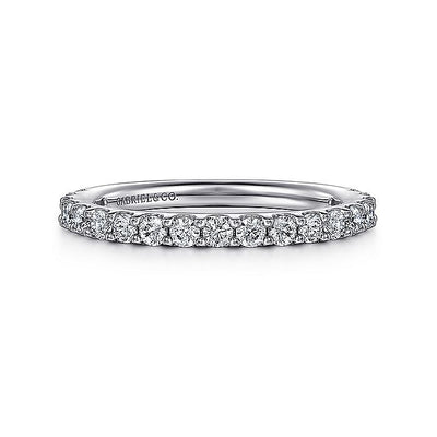 Gabriel & Co. AN7575W44JJ 14k White Gold Diamond Anniversary Band