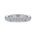 Gabriel & Co. AN7576W44JJ 14K White Gold Shared Prong Diamond Wedding Band