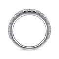 Gabriel & Co. AN7576W44JJ 14K White Gold Shared Prong Diamond Wedding Band