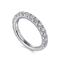 Gabriel & Co. AN7576W44JJ 14K White Gold Shared Prong Diamond Wedding Band