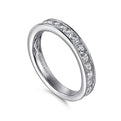 Gabriel & Co. AN7580W44JJ 14K White Gold Channel Set Diamond Wedding Band