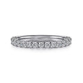 Gabriel & Co. AN7604W44JJ 14K White Gold Shared Prong Set Diamond Wedding Band