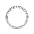 Gabriel & Co. AN7610W44JJ 14K White Gold Prong Set Diamond Wedding Band