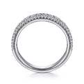 Gabriel & Co. AN7618W44JJ Wide 14K White Gold Diamond Anniversary Band