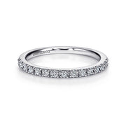 Gabriel & Co. AN7649W44JJ 14k White Gold Diamond Anniversary Band