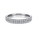 Gabriel & Co. AN7749W44JJ 14K White Gold Double Row Diamond Anniversary Band