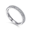 Gabriel & Co. AN7749W44JJ 14K White Gold Double Row Diamond Anniversary Band