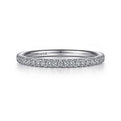 Gabriel & Co. AN7856W44JJ 14K White Gold French Pavé Diamond Anniversary Band