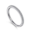 Gabriel & Co. AN7856W44JJ 14K White Gold French Pavé Diamond Anniversary Band