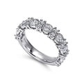 Gabriel & Co. AN7964W44JJ Vintage Inspired 14K White Gold Diamond Anniversary Band