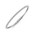 Gabriel & Co. BG3221-62W45JJ 14K White Gold Diamond Bangle