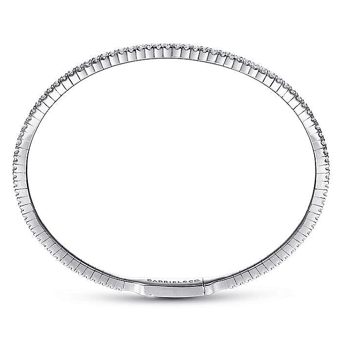 Gabriel & Co. BG3221-62W45JJ 14K White Gold Diamond Bangle