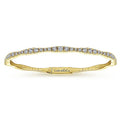 Gabriel & Co. BG3707-62Y45JJ 14K Yellow Gold Diamond Station Bangle