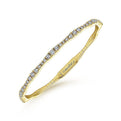 Gabriel & Co. BG3707-62Y45JJ 14K Yellow Gold Diamond Station Bangle