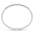 Gabriel & Co. BG3842-62W45JJ 14K White Gold Oval Link Diamond Bangle