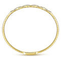 Gabriel & Co. BG3842-62Y45JJ 14K Yellow Gold Oval Link Diamond Bangle