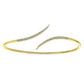 Gabriel & Co. BG3850Y45JJ 14K Yellow Gold Diamond Bypass Open Bangle