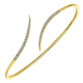 Gabriel & Co. BG3850Y45JJ 14K Yellow Gold Diamond Bypass Open Bangle