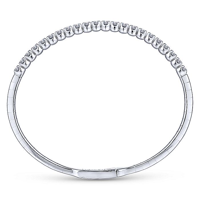 Gabriel & Co. BG3975-62W45JJ 14K White Gold Diamond Bangle