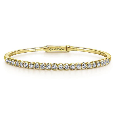 Gabriel & Co. BG3975-62Y45JJ 14K Yellow Gold Diamond Bangle