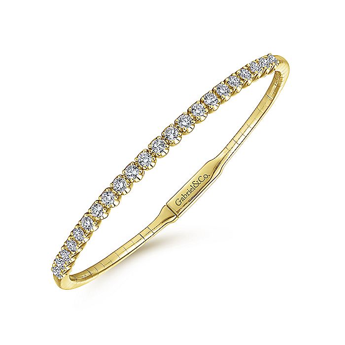 Gabriel & Co. BG3975-62Y45JJ 14K Yellow Gold Diamond Bangle