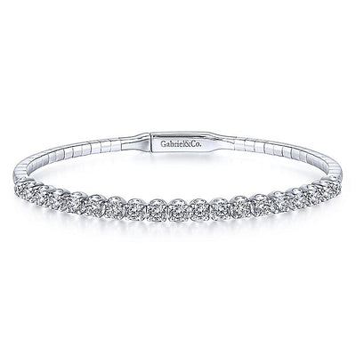 Gabriel & Co. BG3976-62W45JJ 14K White Gold Diamond Bangle