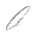 Gabriel & Co. BG4009-62W45JJ 14K White Gold Two Row Diamond Bangle