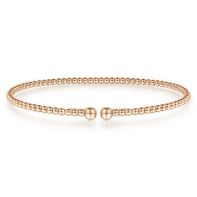 Gabriel & Co. BG4107-62K4JJJ 14K Rose Gold Bujukan Split Bangle in size 6.25