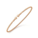 Gabriel & Co. BG4107-62K4JJJ 14K Rose Gold Bujukan Split Bangle in size 6.25