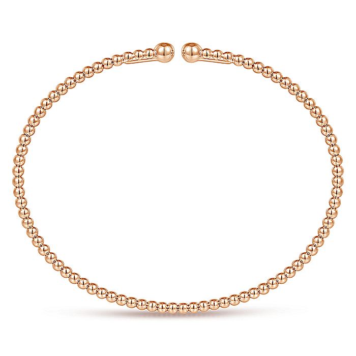 Gabriel & Co. BG4107-62K4JJJ 14K Rose Gold Bujukan Split Bangle in size 6.25