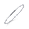 Gabriel & Co. BG4119-62W45JJ 14K White Gold Bujukan Bead Cuff Bracelet with Diamonds