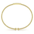 Gabriel & Co. BG4119-62Y45JJ 14K Yellow Gold Bujukan Bead Cuff Bracelet with Diamonds