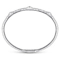 Gabriel & Co. BG4187-65W45JJ 14K White Gold Diamond Bangle with Pyramid Rhombus Stations