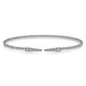 Gabriel & Co. BG4216-62W45JJ 14K White Gold Bujukan Split Cuff Bracelet with Diamond Pave Spikes in size 6.25