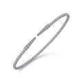 Gabriel & Co. BG4216-62W45JJ 14K White Gold Bujukan Split Cuff Bracelet with Diamond Pave Spikes in size 6.25