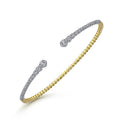 Gabriel & Co. BG4322-62M45JJ 14K Yellow and White Gold Split Cuff Bracelet with Graduating Diamonds