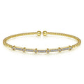 Gabriel & Co. BG4337-62Y45JJ 14k yellow gold diamond bangle