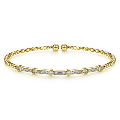 Gabriel & Co. BG4337-62Y45JJ 14k yellow gold diamond bangle