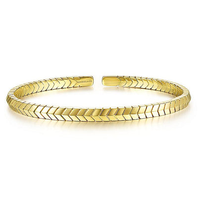 Gabriel & Co. BG4391-62Y4JJJ 14K Yellow Gold Chevron Open Cuff Bracelet