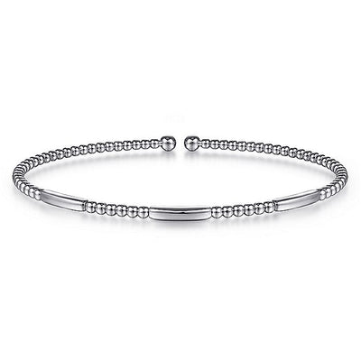 Gabriel & Co. BG4419-62W4JJJ 14K White Gold Bujukan Open Bangle in size 6.25