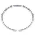 Gabriel & Co. BG4430-65W45JJ 14K White Gold Diamond Bangle