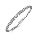 Gabriel & Co. BG4432-65W45JJ 14K White Gold Diamond Bangle