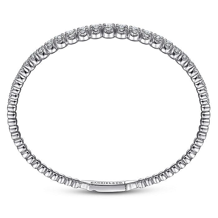 Gabriel & Co. BG4432-65W45JJ 14K White Gold Diamond Bangle