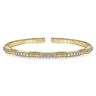 Gabriel & Co. BG4466-65Y45JJ 14K Yellow Gold Diamond Bangle