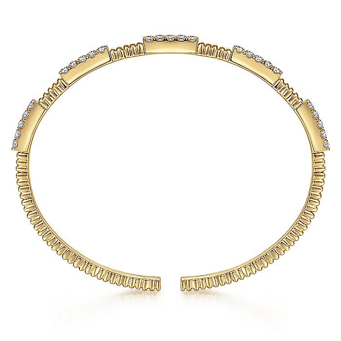 Gabriel & Co. BG4466-65Y45JJ 14K Yellow Gold Diamond Bangle