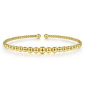 Gabriel & Co. BG4584-62Y4JJJ 14K Yellow Gold Bujukan Open Bangle in size 6.25