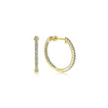 Gabriel & Co. EG10856Y45JJ 14K Yellow Gold Tiger Claw Set 20mm Round Inside Out Diamond Hoop Earrings