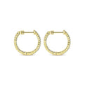 Gabriel & Co. EG10861Y45JJ 14K Yellow Gold Prong Set 20mm Round Inside Out Diamond Hoop Earrings